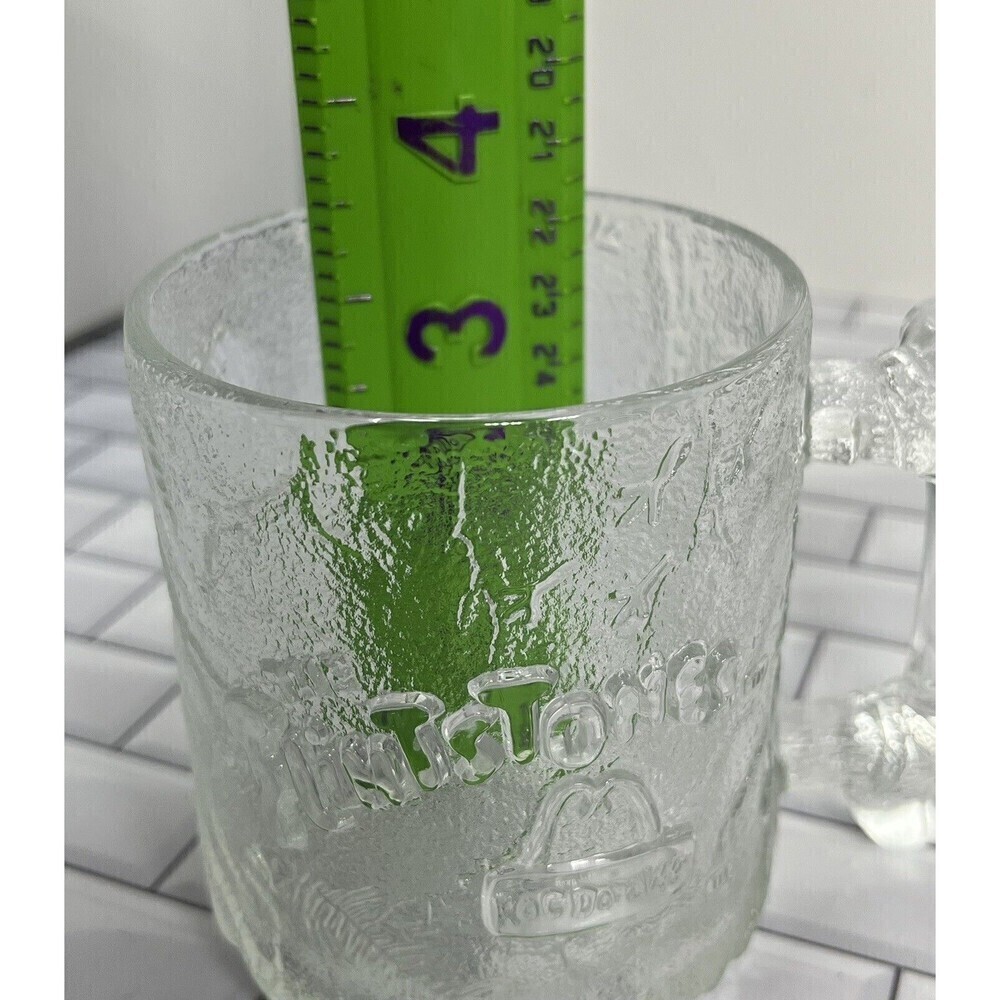 1993 Original McDonalds Flintstones Mug in perfect condition, clear glass - Picture 12 of 12